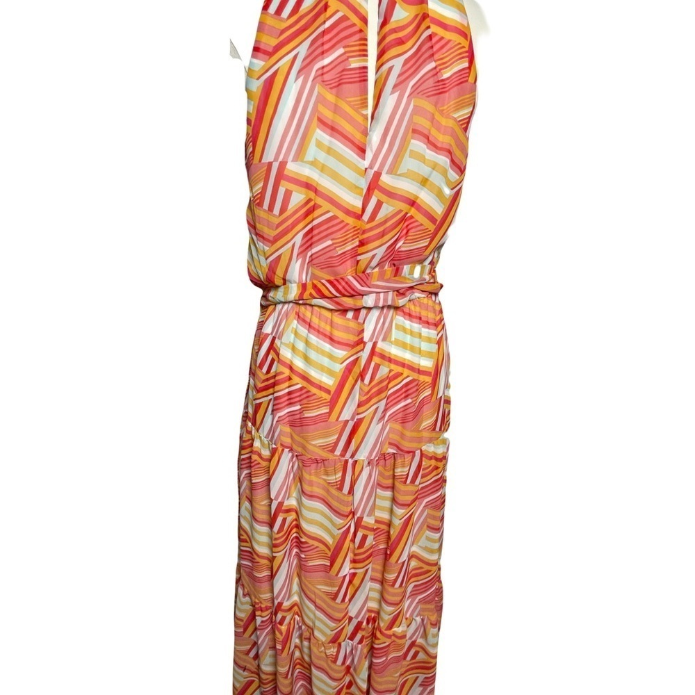 Julia Jordan Women's Printed Mock-Neck Tier Maxi Dress Size 4 Retro 70’s Boho - Picture 3 of 11